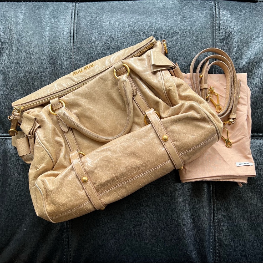 Authentic MIU MIU 2-Way Foldover Bag